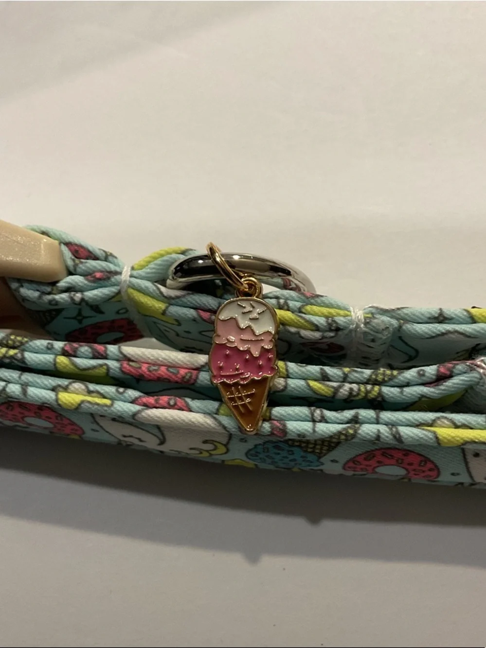 Astdogio Printed Adjustable Dog Collar in Cream & Multicolor